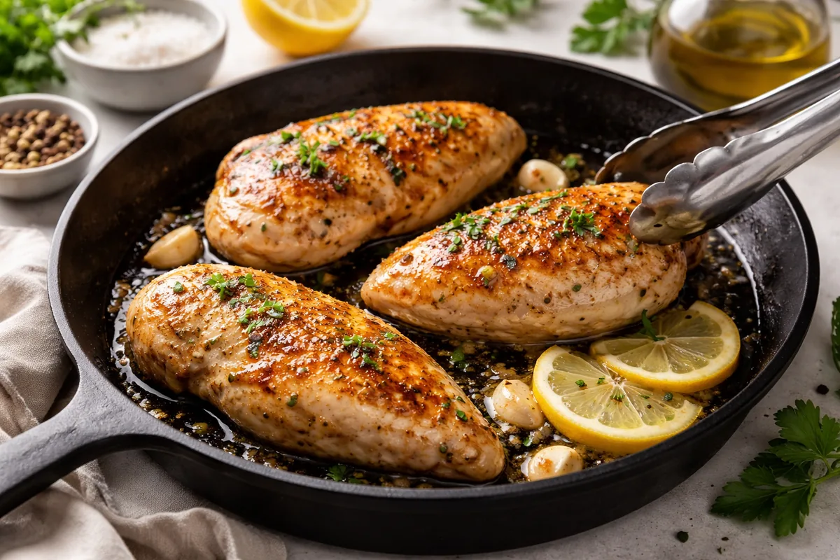 Comment cuisiner du poulet tendre et juteux à la poêle